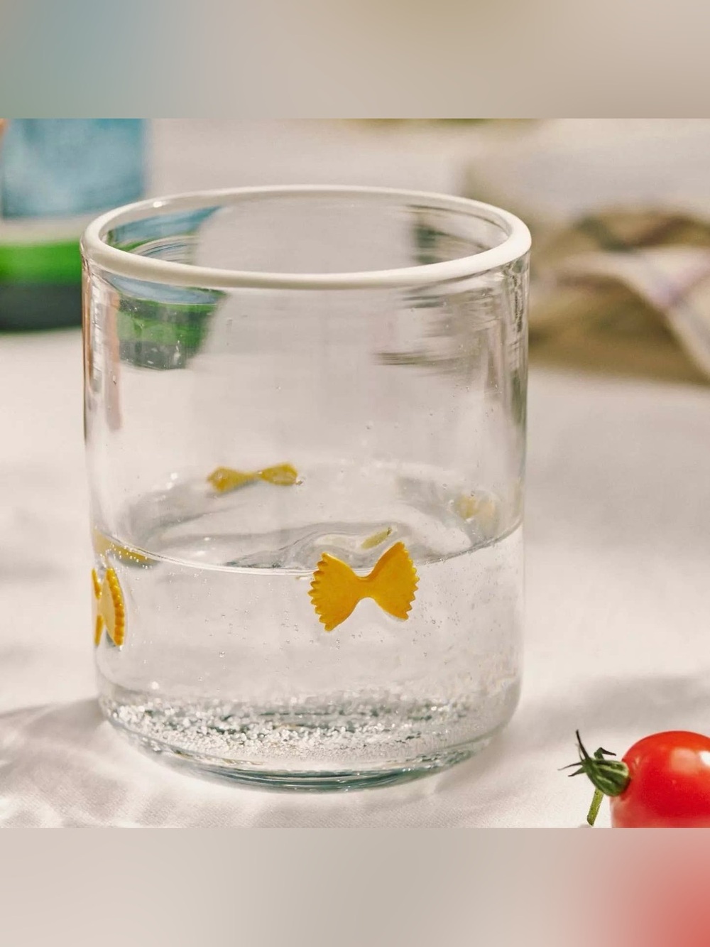 damaged ANTHROPOLOGIE Icon Bowtie Pasta Glass